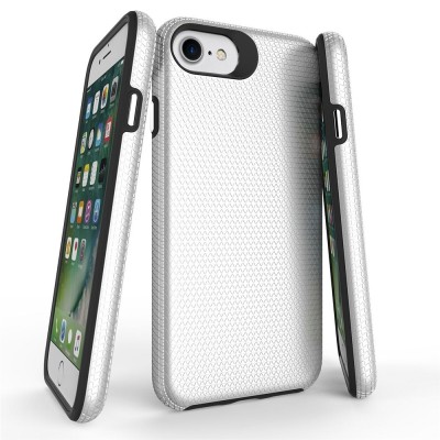 „TUKU“ Shockproof kieto silikono  dėklas - sidabrinis (iPhone 17e / 16e)