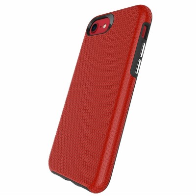 „TUTU“ Shockproof ciets silikona korpuss - sarkans (iPhone 17e / 16e)