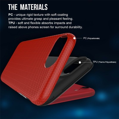 „TUTU“ Shockproof ciets silikona korpuss - sarkans (iPhone 17e / 16e)