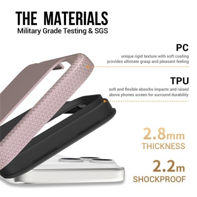 „TUTU“ Shockproof hard silicone case - pink (iPhone 17 Pro)