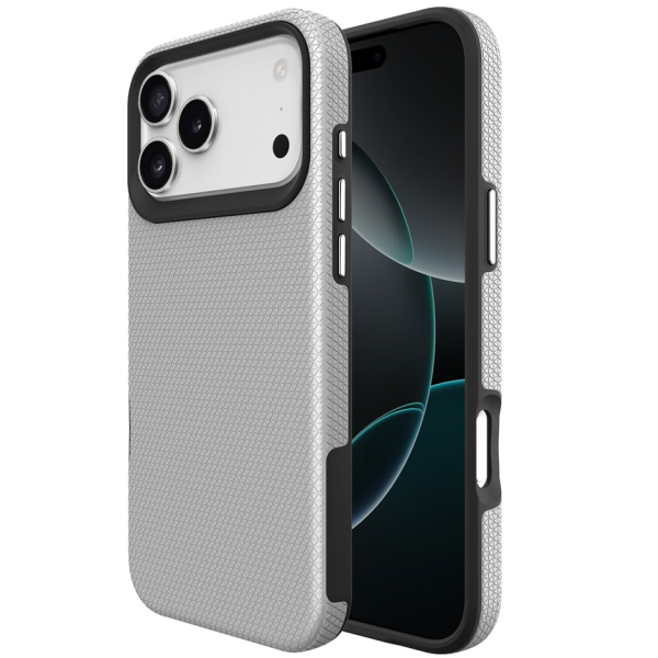 „TUKU“ Shockproof kieto silikono  dėklas - sidabrinis (iPhone 17 Pro)