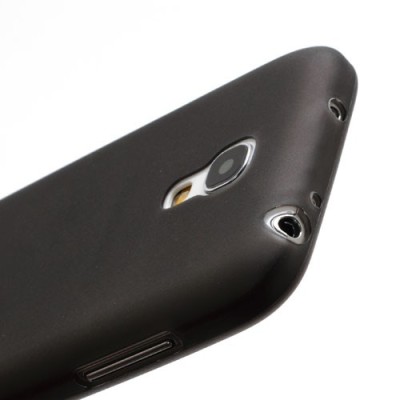 Ploniausias pasaulyje plastikinis skaidrus Samsung Galaxy S4 mini i9190 juodas dėklas - nugarėlė / Priedai.lt