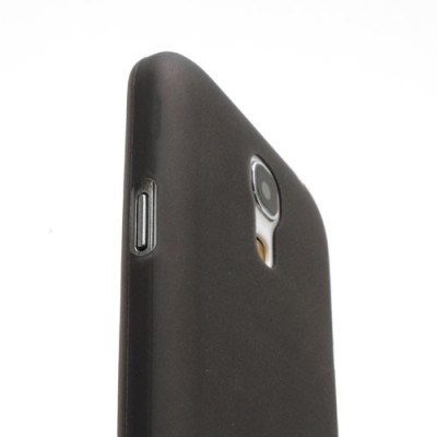 Ploniausias pasaulyje plastikinis skaidrus Samsung Galaxy S4 mini i9190 juodas dėklas - nugarėlė / Priedai.lt