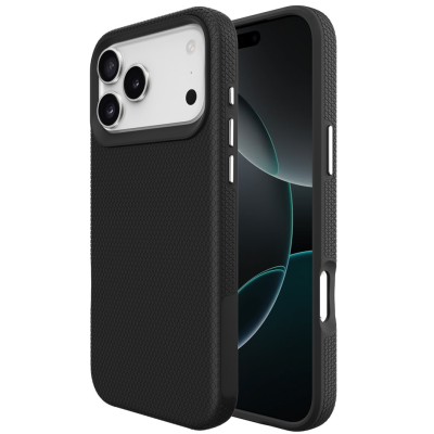 „TUTU“ Shockproof hard silicone case - black (iPhone 17 Pro Max)