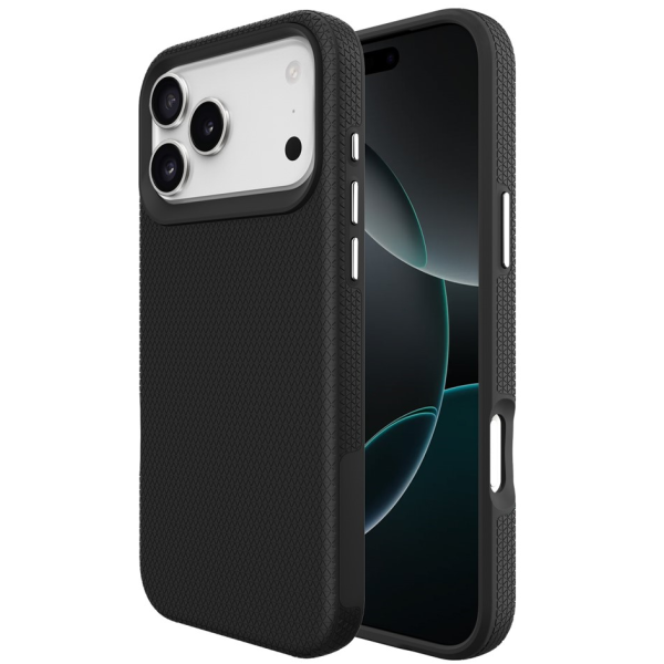 „TUKU“ Shockproof kieto silikono  dėklas - juodas (iPhone 17 Pro Max)