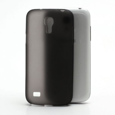 Ploniausias pasaulyje plastikinis skaidrus Samsung Galaxy S4 mini i9190 juodas dėklas - nugarėlė / Priedai.lt