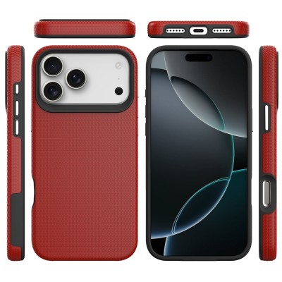 „TUTU“ Shockproof hard silicone case - red (iPhone 17 Pro Max)