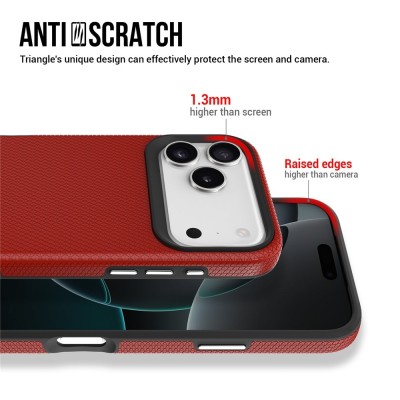 „TUTU“ Shockproof hard silicone case - red (iPhone 17 Pro Max)