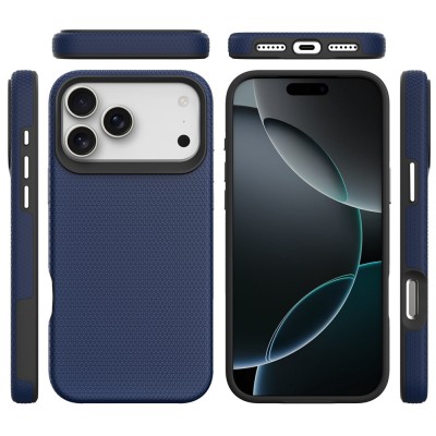„TUTU“ Shockproof hard silicone case - dark blue (iPhone 17 Pro Max)
