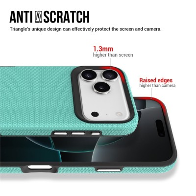 „TUKU“ Shockproof kieto silikono  dėklas - žalias (iPhone 17 Pro Max)