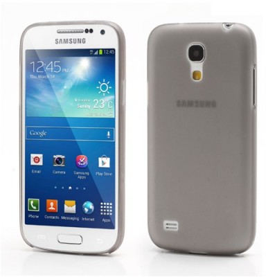 Ploniausias pasaulyje plastikinis skaidrus Samsung Galaxy S4 mini i9190 pilkas dėklas - nugarėlė / Priedai.lt
