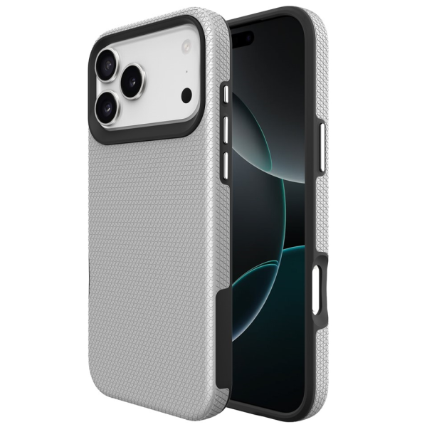 „TUKU“ Shockproof kieto silikono  dėklas - sidabrinis (iPhone 17 Pro Max)
