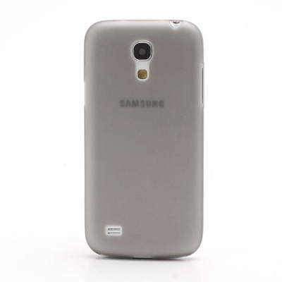 Ploniausias pasaulyje plastikinis skaidrus Samsung Galaxy S4 mini i9190 pilkas dėklas - nugarėlė / Priedai.lt