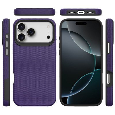 „TUKU“ Shockproof kieto silikono  dėklas - violetinis (iPhone 17 Pro Max)