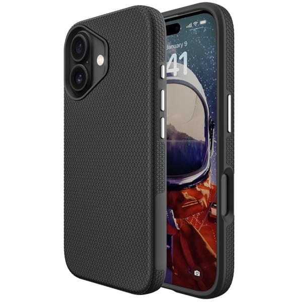 „TUTU“ Shockproof kõva silikoonümbris - must (iPhone 17)