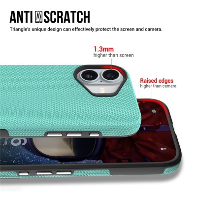 „TUKU“ Shockproof kieto silikono  dėklas - žalias (iPhone 17)