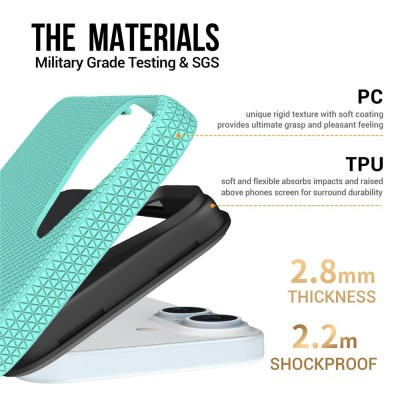 „TUTU“ Shockproof ciets silikona korpuss - zaļš (iPhone 17)