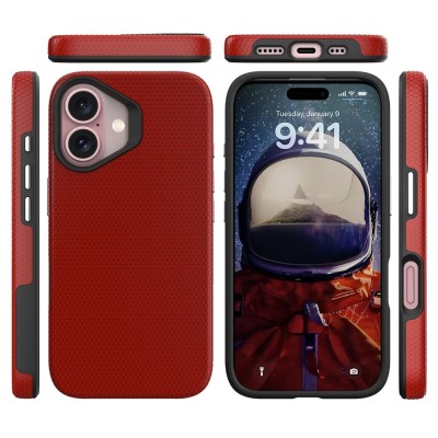 „TUTU“ Shockproof hard silicone case - red (iPhone 17)