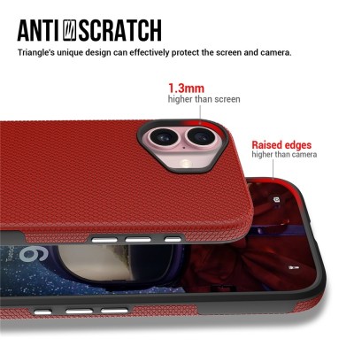 „TUTU“ Shockproof kieto silikono  dėklas - raudonas (iPhone 17)