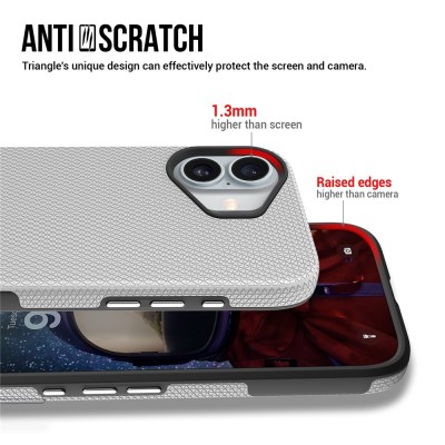 „TUTU“ Shockproof hard silicone case - silver (iPhone 17)