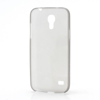 Ploniausias pasaulyje plastikinis skaidrus Samsung Galaxy S4 mini i9190 pilkas dėklas - nugarėlė / Priedai.lt