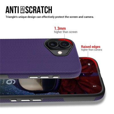 „TUTU“ Shockproof kieto silikono  dėklas - violetinis (iPhone 17)