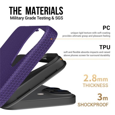 „TUTU“ Shockproof hard silicone case - purple (iPhone 17)