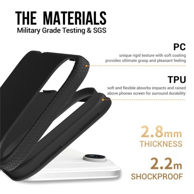 „TUTU“ Shockproof kõva silikoonümbris - must (iPhone Air)