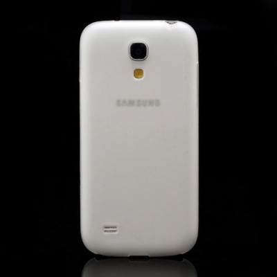 Ploniausias pasaulyje plastikinis skaidrus Samsung Galaxy S4 mini i9190 baltas dėklas - nugarėlė / Priedai.lt
