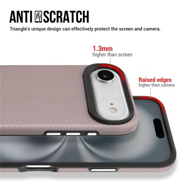 „TUTU“ Shockproof ciets silikona korpuss - rozs (iPhone Air)