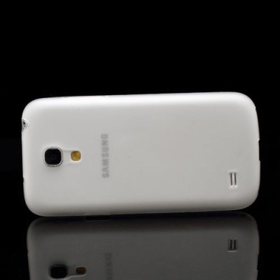 Ploniausias pasaulyje plastikinis skaidrus Samsung Galaxy S4 mini i9190 baltas dėklas - nugarėlė / Priedai.lt