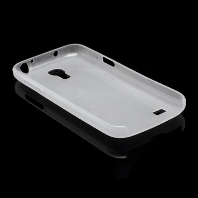 Ploniausias pasaulyje plastikinis skaidrus Samsung Galaxy S4 mini i9190 baltas dėklas - nugarėlė / Priedai.lt