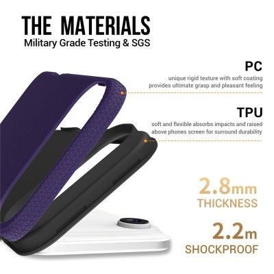 „TUTU“ Shockproof kieto silikono  dėklas - violetinis (iPhone Air)
