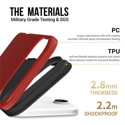 „TUTU“ Shockproof kieto silikono  dėklas - raudonas (iPhone Air)