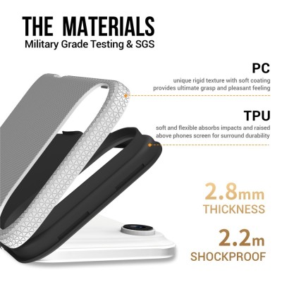 „TUKU“ Shockproof kieto silikono  dėklas - sidabrinis (iPhone Air)