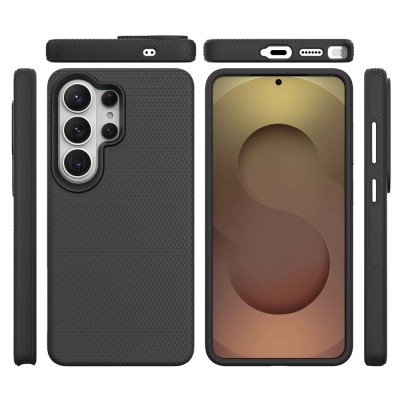 „TUTU“ Shockproof ciets silikona korpuss - melns (Galaxy S26 Ultra)