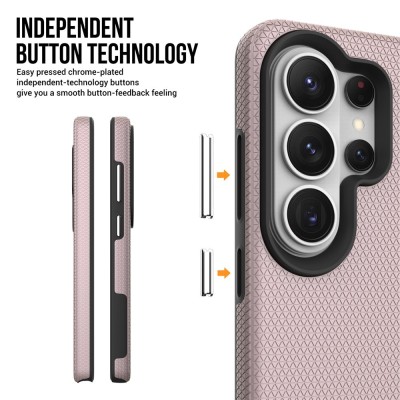 „TUKU“ Shockproof kieto silikono  dėklas - rožinis (Galaxy S26 Ultra)