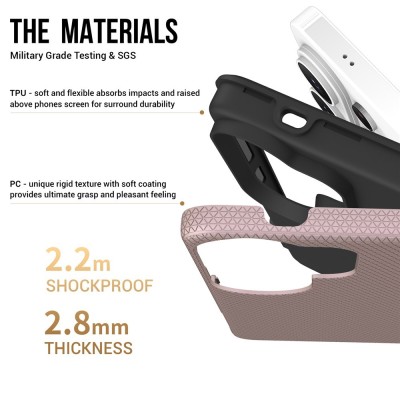 „TUTU“ Shockproof ciets silikona korpuss - rozs (Galaxy S26 Ultra)