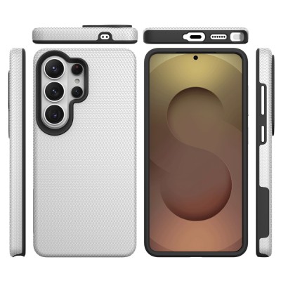 „TUTU“ Shockproof kieto silikono  dėklas - sidabrinis (Galaxy S26 Ultra)