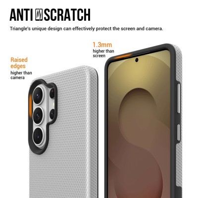 „TUTU“ Shockproof kieto silikono  dėklas - sidabrinis (Galaxy S26 Ultra)