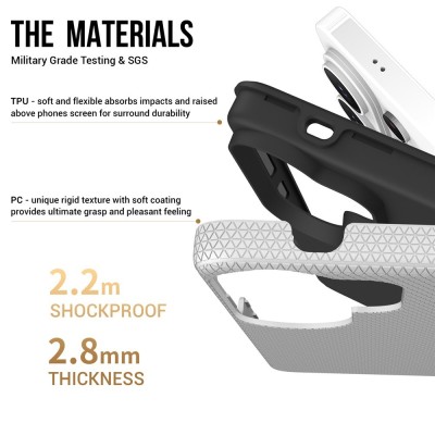 „TUTU“ Shockproof kieto silikono  dėklas - sidabrinis (Galaxy S26 Ultra)