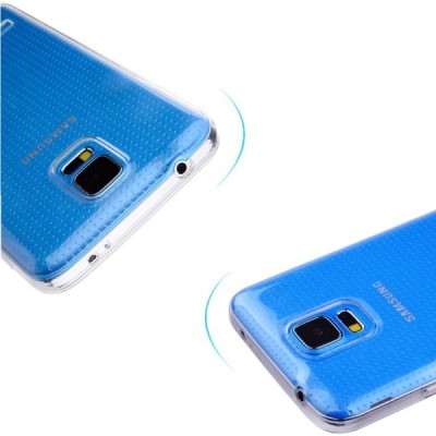 Samsung Galaxy S5 (S5 Neo) dzidrs (caurspīdīgs) cieta silikona TPU pasaulē planākais apvalks / Vacins.lv
