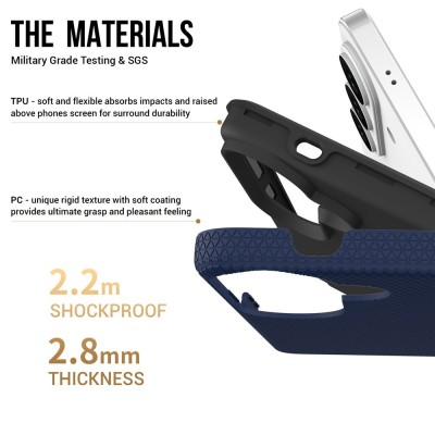 „TUTU“ Shockproof hard silicone case - dark blue (Galaxy S26)