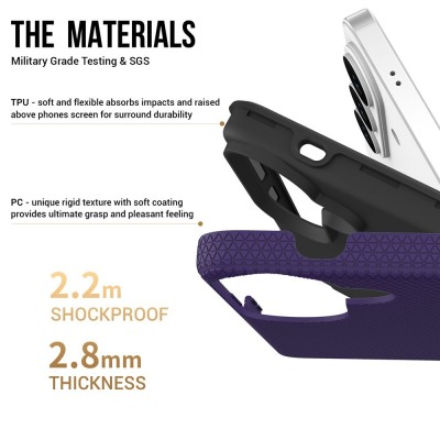 „TUKU“ Shockproof kieto silikono  dėklas - violetinis (Galaxy S26)