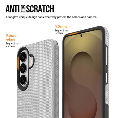 „TUKU“ Shockproof kieto silikono  dėklas - sidabrinis (Galaxy S26)
