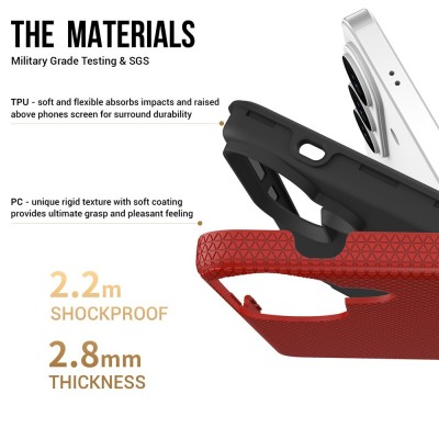 „TUTU“ Shockproof kieto silikono  dėklas - raudonas (Galaxy S26)
