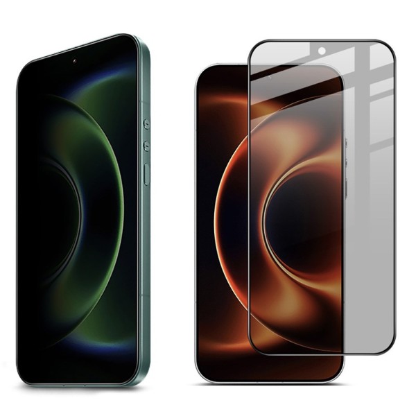 "IMAK" Tempered Glass melns ekrāna aizsargstikls - privāta (Xiaomi 17 Ultra)