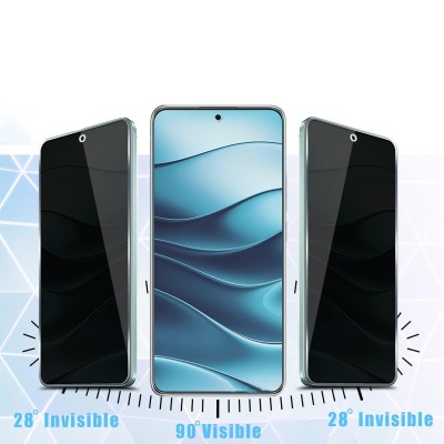 "YIMI" Tempered Glass melns ekrāna aizsargstikls - privāta (Xiaomi 15T)