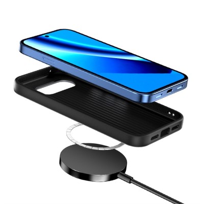 „ABEEL“ Magnetic kieto silikono (TPU) dėklas - juodas (Pixel 10a)