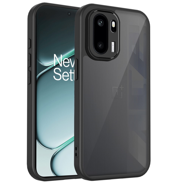 „Mofan“ skaidrus kieto silikono (TPU) dėklas - juodas (OnePlus 15R / Ace 6T / Ace 6)